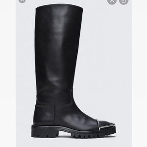 Alexander Wang Bobbie Leather Riding Boots